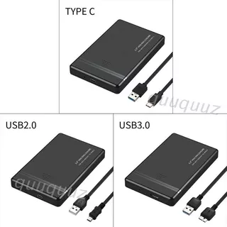 Portable 2.5 Inch USB 2.0/3.0/3.1 Type-C Hard Drive Enclosure External HDD Case