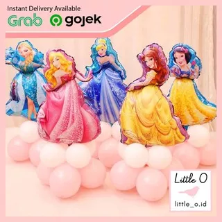 Balon Foil Princess / ariel / belle / snow white / cinderella / aurora / balon karakter / alat pesta