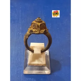 Cincin Linggayoni Antik/Perunggu Kuno Lawasan Majapahit
