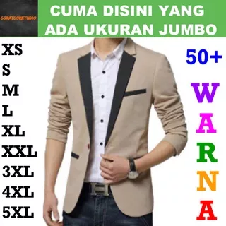 XXXXXL 5XL XXXXL 4XL XXXL 3XL XXL XL L M S XS Blazer Cowok Jas Pria Tebal Setelan Polos Kantor Office Kerja Resmi Formal Kasual Casual Kuliah Wisuda Resepsi Pernikahan Kantong COKLAT SUSU KHAKI MOKA KREM KHAKIS Kombinasi HITAM Jas Kancing 1 2 Saku Tutup