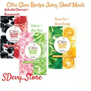 Citra Glow Recipe Juicy Sheet Mask - Citra Juicy Sheet Mask - Masker Citra