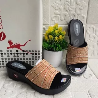 Sandal Wanita Wedges Sofiyah Terbaru hak 5 cm / Sandal Wanita Rajut / Sandal Rajut Wanita Import terbaru