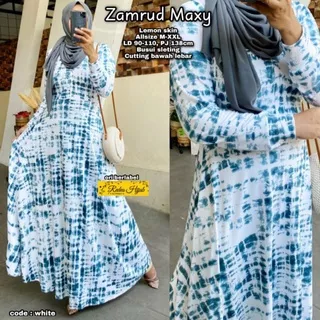 GAMIS TIDIE LD 90-110 BAHAN LEMON SKIN / ZAMRUD MAXY .BRAND REDEA HIJAB