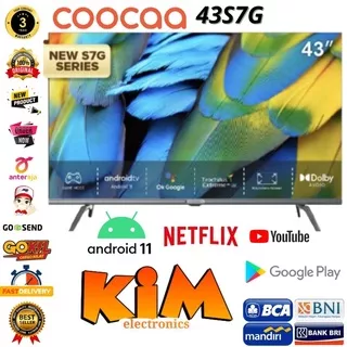COOCAA LED TV 43 INCH 43S7G - ANDROID 11 - DIGITAL TV - 2.4G/5G WIFI