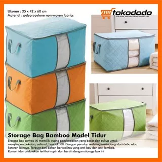 Storage Bag Bamboo Model Tidur Tempat Penyimpanan Pakaian Dan Selimut