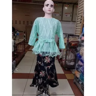 Setelan kebaya anak mint//kebaya tulle hijau mint//kebaya anak modern