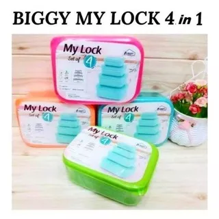 BIGGY MY LOCK SET OF 4 IN 1 / TOPLES BIGGY HOME SET ISI 4 PCS