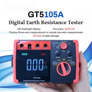 Digital Earth Resistance Tester grounding Resistance Tester grounding voltage Insulation Tester 200V 2000ohm GT5105A