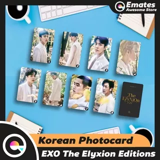 Photocard EXO Elyxion Kai Chanyeol Baekhyun D.O Sehun Chen Suho Kris Wu Xiumin Don’t Fight The Feeling The War Lucky Monster Obsession Elyxion Album Custom Kartu Foto Kpop MV 2 Sisi Glossy Murah