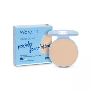 Wardah Lightening Powder Foundation Light Feel Two Way Cake (Refill) /Wardah Isi Ulang/ Wardah Bedak