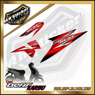 BEAT STICKER STRIPING BEAT KARBU 2008, 2009, 2010, 2011, 2012 - STIKER MOTOR HONDA BEAT KARBU LIST VARIASI HOLOGRAM AR 003