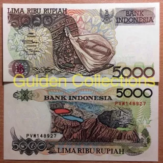 Uang kuno 5000 rupiah sasando tahun 1992
