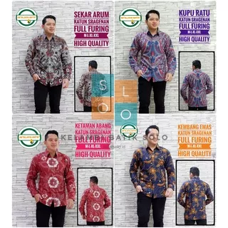 [BEST SELLER] Kemeja Batik SEKAR ARUM KUPU RATU KETAMAN ABANG KEMBANG EMAS | Katun Primisima Lapis Furing By AB’ Aljaya – Batik