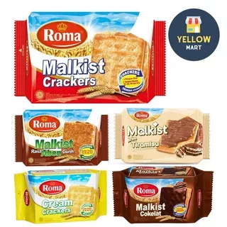 Roma Malkist Biscuit Crackers Variasi Rasa Original, Abon, Cream, Coklat & Kelapa Kopyor