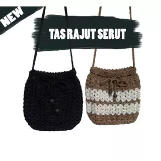 TAS RAJUT SERUT /TAS SLEMPANG /TAS SLEMPANG RAJUT /TAS HANDMADE /TAS RAJUT BALI /SLING BAG