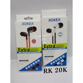 Heandsfree Headset earphone Roker Extra Bass /Rk20k ORIGINAL