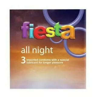 (Privasi Terjaga) Kondom Fiesta All Night isi 3 pcs