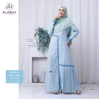 (COD) Terbaru gamis muslim wanita AL HALLY SAFIRA 32 ll gamis Busui salur rempel Terlaris ORI