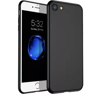 iPhone SE 2022 / SE 2020 / 8 / 7 / 8 Plus / 7 Plus - Slim Matte Soft Case BLACK