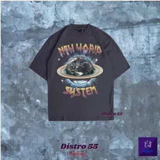 KAOS NEW WORLD SYSTEM VINTAGE T SHIRT (OVERSIZED TEE) / TSHIRT NEW WORLD SYSTEM OVERSIZES