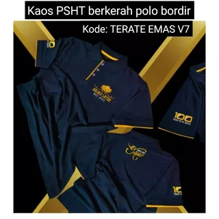 Kaos PSHT SH Terate berkerah polo bordir kode TERATE EMAS