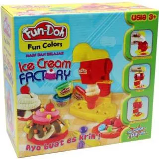 Mainan Lilin edukasi - Fun doh ice cream factory