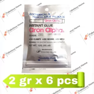 Lem Aron Alpha 2Gr x 6 pcs-lem batu akik