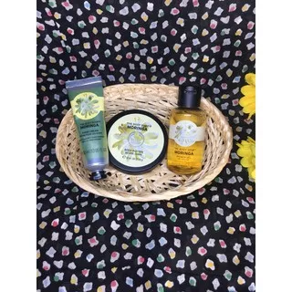 The Body Shop Original Moringa Gift Set Pouch Shower Gel 60ml, Hand Cream 30ml, Body Butter 50ml