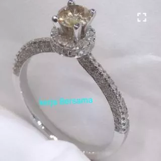 cincin solitare berlian eropa ikat emas