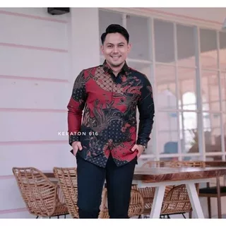 TARUNA Kemeja Batik Premium Bahan Katun Sragenan Lapis Furing