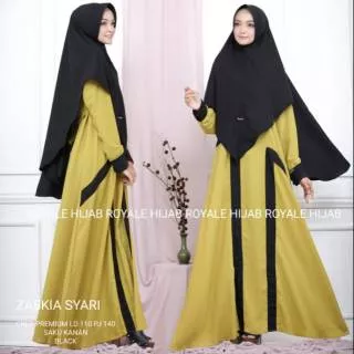 Gamis Khimar Zaskia Syari Crepe Premium Busui Longdress Maxi Murah