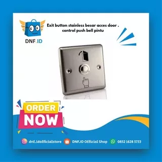 Exit button stainless besar acces door .control push bell pintu