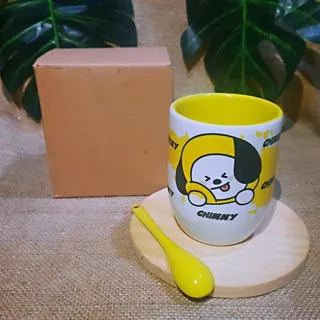mug sendok custom/mug sendok/mug set/custom mug/gelas sendok/mug anak/gelas custom