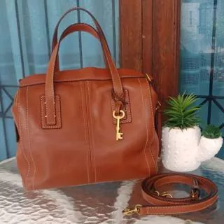 Fossil emma satchel brown preloved