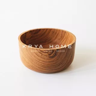 KRYA HOME Mangkok Kayu / Wooden Bowl / KOBE Bowl - Natural Wooden Ware