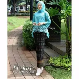 REAL PICTURE - SET KEBAYA WISUDA RINJANI BRUKAT / TOSCA MAROON NAVY GOLD PUTIH PINK DUSTY SILVER