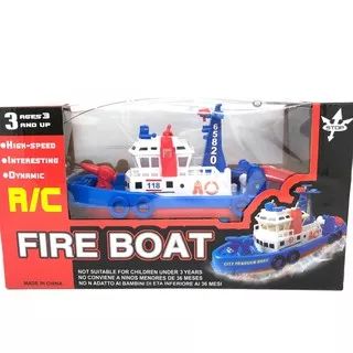 Mainan anak RC perahu / fire rescue boat dapat berjalan di air