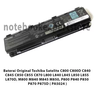 Battery Toshiba Original Satellite C850 C855D C855-S5206 PA5024U