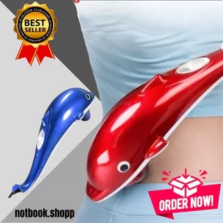 alat pijat lumba lumba dolphin Infrared Massager massage gun 4 mata - Merah Y7W0