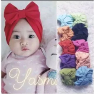 TURBAN PITA POLOS TURBAN ANAK TURBAN BAYI TERMURAH TURBAN ANAK PEREMPUAN 0/3 TAHUN