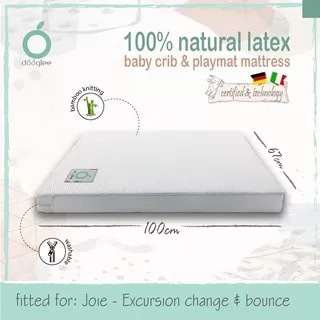 Dooglee - Baby Mattress Latex Fitted For Joie Excursion Change and Bounce 100x67x5cm