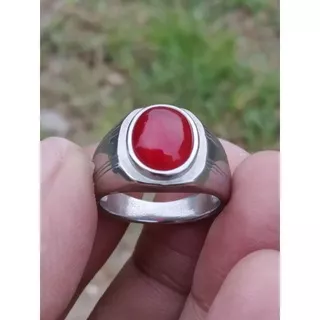 cincin natural red baron/red carnelian pacitan