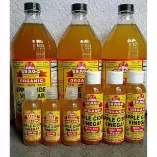 [U-K06] Cuka Apel Bragg Organik Apple Cider Vinegar Share 30ml 60ml 100ml Toner 1:1 1:2 Pure/Murni