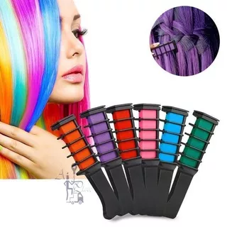 Pewarna Rambut Sisir isi 6pcs pewarna Rambut Hair Color Instant / Chalk Comb Pewarna Non Permanent