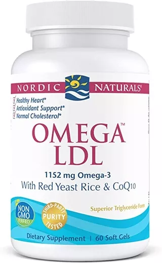 Nordic Omega LDL With Red Yeast Rice & CoQ10 1000 mg 60 softgels