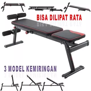 weight bench press adjustable abs kursi bangku alat fitness gym fitnes dilipat lipat incline decline