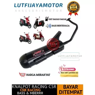 Knalpot Racing CSR  Bobokan Honda Beat / Beat Karbu / Beat Fi  Beat POP  Beat ESP - Bass