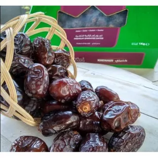 Kurma Date Crown | Kurma Khenaizi | Kurma ORIGINAL 100% | Premium Emirates Dates 1kg Fresh