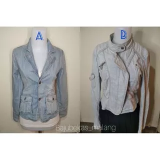 Jaket jeans blazer jeans preloved bekas second