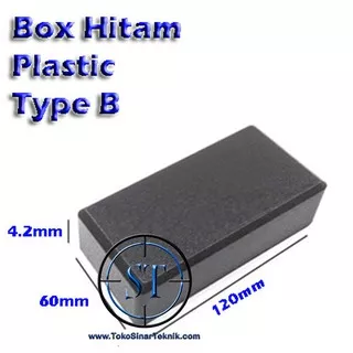 Box Hitam Plastik Type B 60x120x42 mm Kotak Bok Wadah Plastik Tebal Serbaguna Driver Kit Adaptor